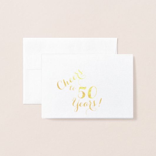 Proost op 50 Jaar Mini Kaart (Voorkant met envelop)
