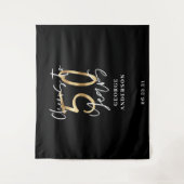 proost op 50 jaar moderne zwart en goud wandkleed (Voorkant)