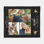 Proost op 50 Jaar Multi-Photo Fleece Deken (Voorkant (Horizontaal))