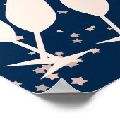 Proost op 50 jaar Roze Navy GuestBook Poster (Hoek)