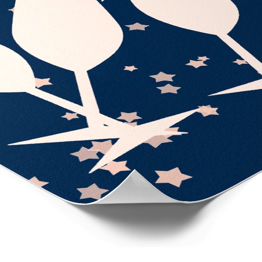 Proost op 50 jaar Roze Navy GuestBook Poster (Hoek)