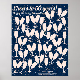 Proost op 50 jaar Roze Navy GuestBook Poster