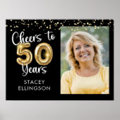 Proost op 50 jaar verjaardag Foto welkom teken Poster (Voorkant)