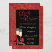 Proost op 50 jaar verjaardag kaart (Voorkant / Achterkant)