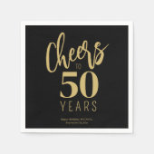 Proost op 50 jaar verjaardagsfeestje op maat servet (Voorkant)