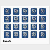 Proost op 50 Jaar Volwassen Verjaardag Vierkante Sticker (Vel)