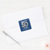 Proost op 50 Jaar Volwassen Verjaardag Vierkante Sticker (Envelop)