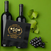 Proost op 50 jaar wijnglazen Verjaardagsnaam Folie Servetten