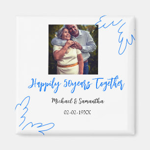 Proost op 50-jarig jubileum Blue Leaf Photo Nam Magneet