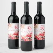 Proost op 50 jouw naam toevoegen wijn etiket (Flessen)