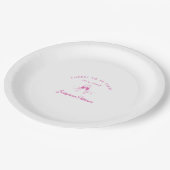 Proost op 50 Years Pink 50th Birthday Custom Papieren Bordje (Gekanteld)