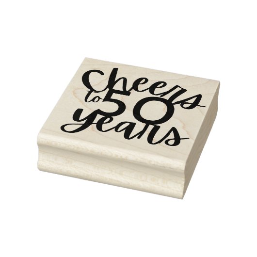 Proost op 50 Years Wood Art Stamp Rubberstempel (Stempel)