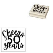 Proost op 50 Years Wood Art Stamp Rubberstempel (Gestempeld)