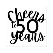 Proost op 50 Years Wood Art Stamp Rubberstempel (Afrduk)