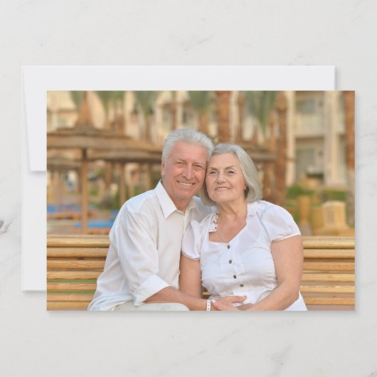 Proost op 50e Golden Wedding Jubileum 2 foto's Kaart (Achterkant)