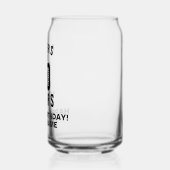Proost op 50e verjaardag gepersonaliseerd blikvorm glas (Links)