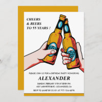 Proost op 55 jaar uitnodigingen Mannen