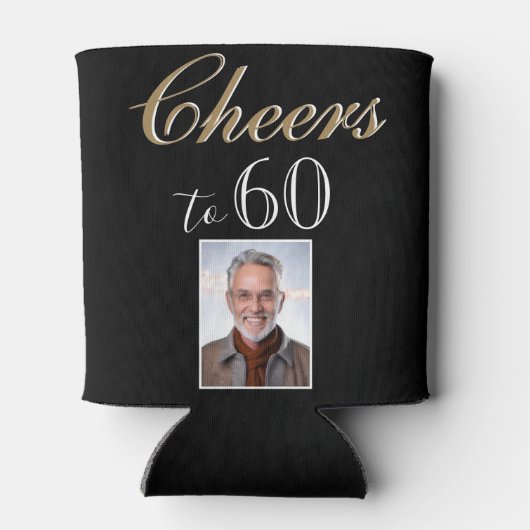 Proost op 60 foto 60e verjaardag ca blikjeskoeler (Achterkant)