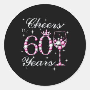 Proost op 60 jaar 60e Py 60 Ronde Sticker