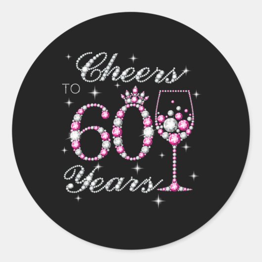 Proost op 60 jaar 60e Py 60 Ronde Sticker (Voorkant)