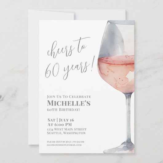 Proost op 60 jaar 60ste verjaardag kaart (Voorkant)