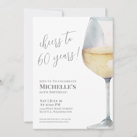 Proost op 60 jaar 60ste verjaardag kaart (Voorkant)