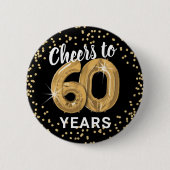 Proost op 60 jaar | 60ste verjaardag ronde button 5,7 cm (Voorkant)