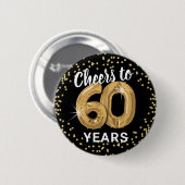 Proost op 60 jaar | 60ste verjaardag ronde button 5,7 cm (Voorkant /achterkant)
