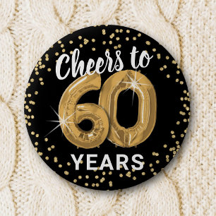 Proost op 60 jaar 60ste verjaardag ronde button 5,7 cm