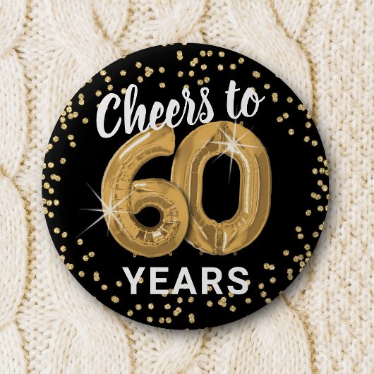 Proost op 60 jaar | 60ste verjaardag ronde button 5,7 cm