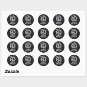 Proost op 60 jaar! 60ste verjaardag ronde sticker (Vel)