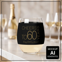 Proost op 60 jaar Black Gold Elegante Verjaardag