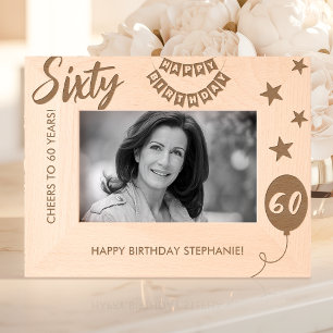 Proost op 60 jaar Gefeliciteerd met je verjaardag Gegraveerde Lijstjes