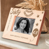 Proost op 60 jaar gelukkige verjaardag gegraveerde lijstjes