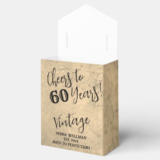 Proost op 60 jaar gunstbox bedankdoosjes (Geopend)