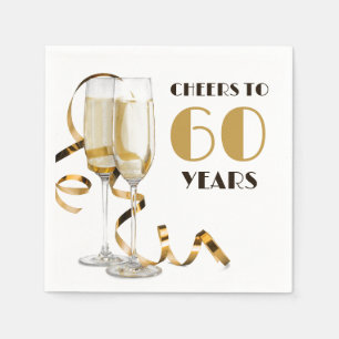 Proost op 60 Jaar Mijlpaal Verjaardag Servet