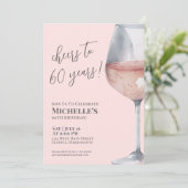 Proost op 60 Jaar Roze 60e Verjaardag Kaart (Staand voorkant)