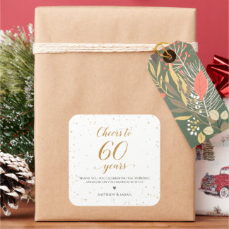 Proost op 60 Jaar Stickers Cadeau Labels - GAC360
