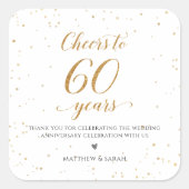 Proost op 60 Jaar Stickers Cadeau Labels - GAC360 (Voorkant)