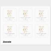 Proost op 60 Jaar Stickers Cadeau Labels - GAC360 (Vel)