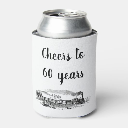 Proost op 60 jaar  stoomtrein blikjeskoeler (Blikje Voorkant)