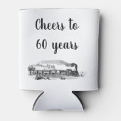 Proost op 60 jaar  stoomtrein blikjeskoeler (Voorkant)