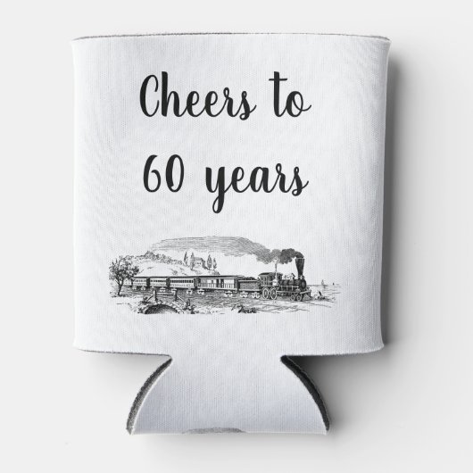 Proost op 60 jaar  stoomtrein blikjeskoeler (Voorkant)