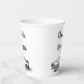 Proost op 60 jaar  stoomtrein papieren bekers (Rechts)