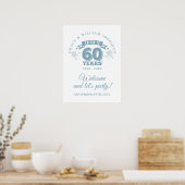 Proost op 60 jaar trouwdag Welkom bord Poster (Keuken)