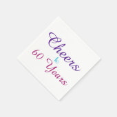 Proost op 60 jaar Verjaardagsfeestje Papier Servet (Hoek)