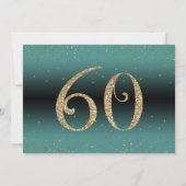 Proost op 60 jaar Verrassingsverjaardag Blauwgroen Kaart (Achterkant)