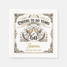 Proost op 60 jaar Vintage Elegante Verjaardag