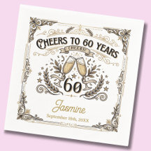 Proost op 60 jaar  Vintage Elegante Verjaardag