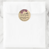 Proost op 60 jaar Waterverf Vineyard Ronde Sticker (Tas)